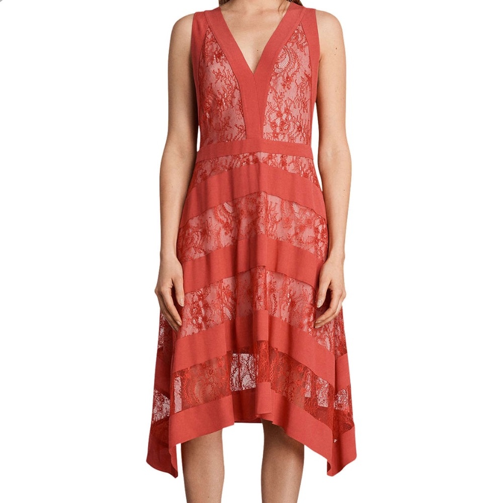 All Saints | Coral Lace Dress
